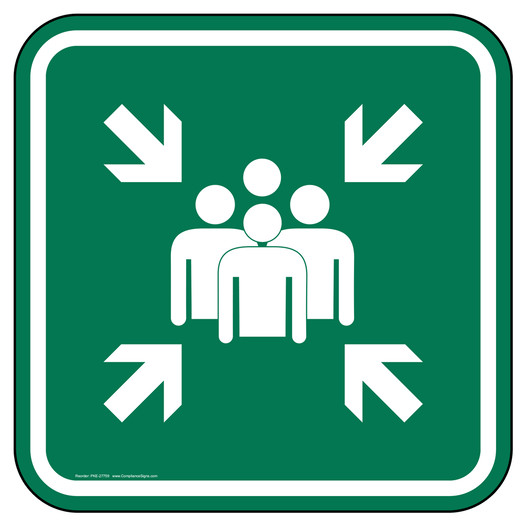 [Graphic] Muster Point Sign for Emergency Response PKE-27759