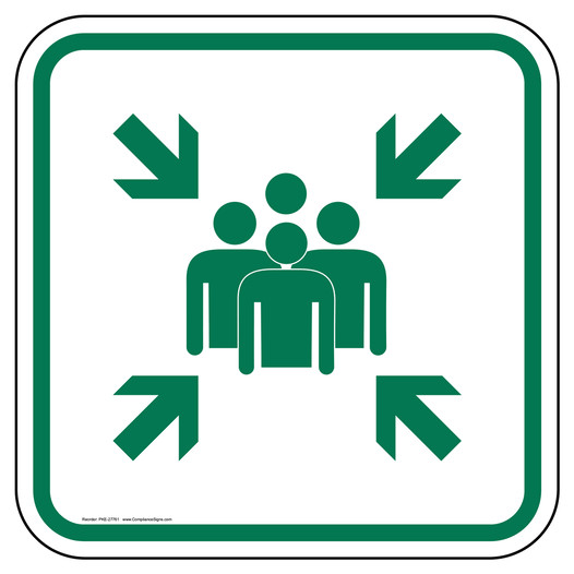 [Graphic] Muster Point Sign for Emergency Response PKE-27761