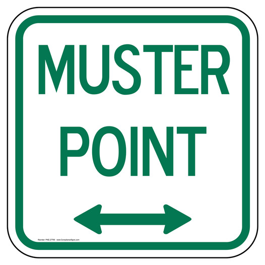 Muster Point [ Arrow Both Directions ] Sign PKE-27765