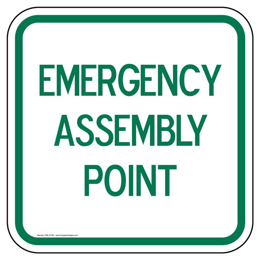 Emergency Assembly Point Sign for Emergency Response PKE-27766