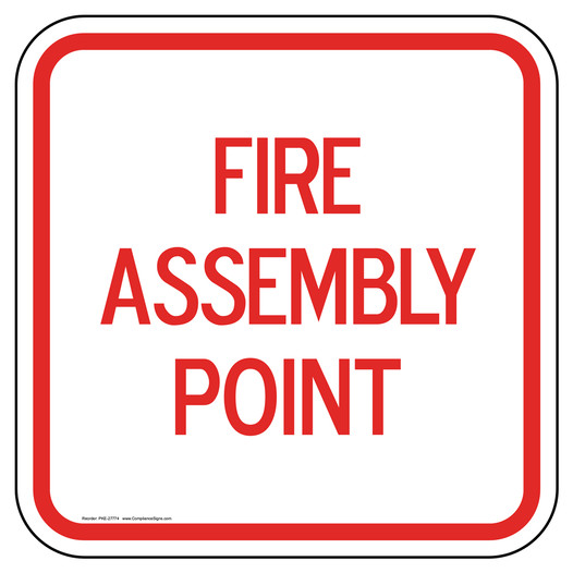Fire Assembly Point Sign for Emergency Response PKE-27774