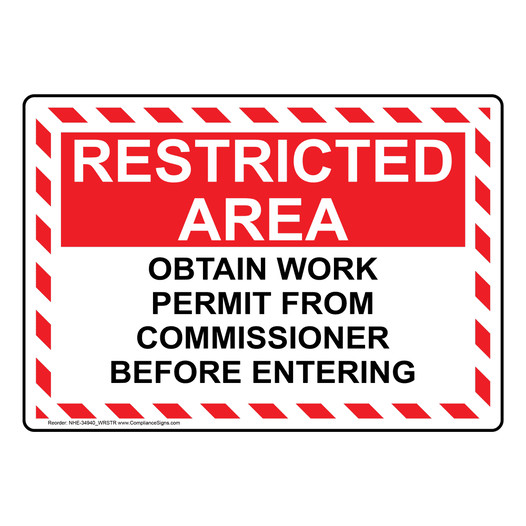 Obtain Work Permit From Commissioner Before Sign NHE-34940_WRSTR