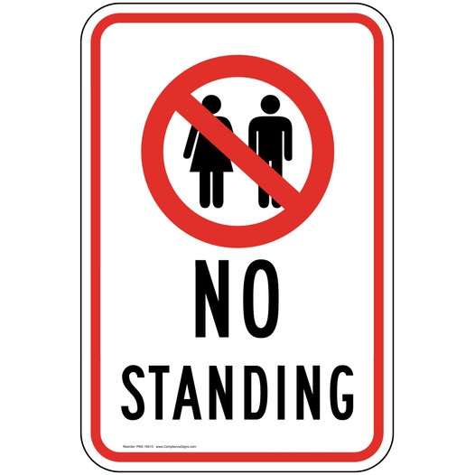 No Standing Sign for Parking Control PKE-19413