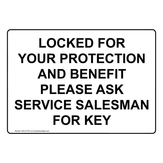Locked For Your Protection And Benefit Please Sign NHE-37155