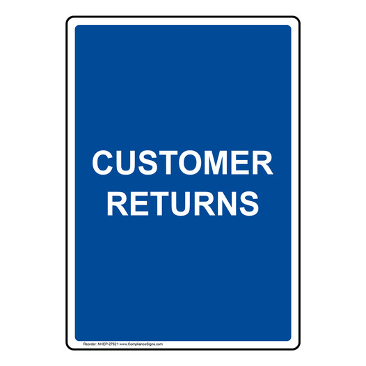 Portrait Customer Returns Sign NHEP-27621