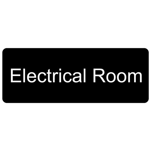 Black Engraved Electrical Room Sign EGRE-302_White_on_Black