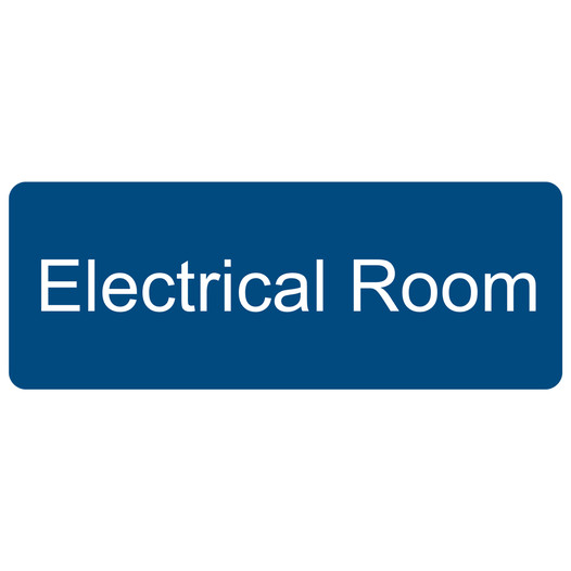 Blue Engraved Electrical Room Sign