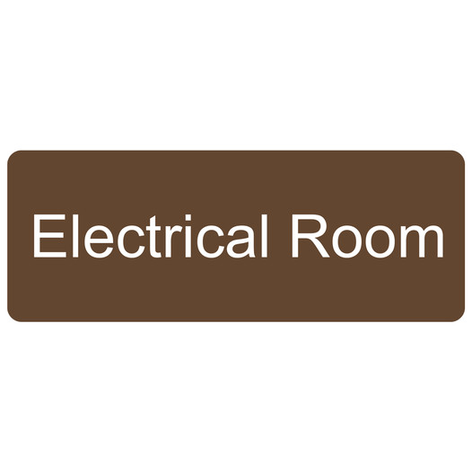Brown Engraved Electrical Room Sign