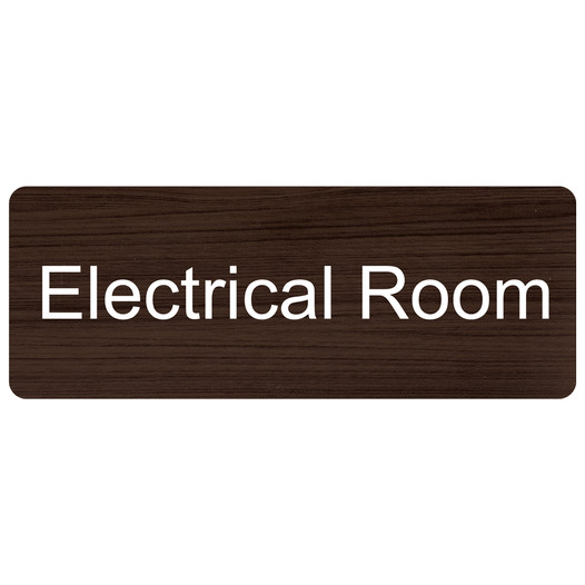 Kona Engraved Electrical Room Sign EGRE-302_White_on_Kona