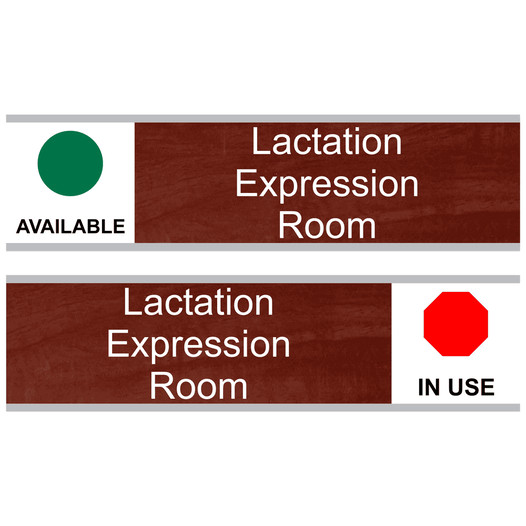 Cinnamon LACTATION EXPRESSION ROOM Sliding Engraved Sign EGRE-37162-SLIDE-White_on_Cinnamon