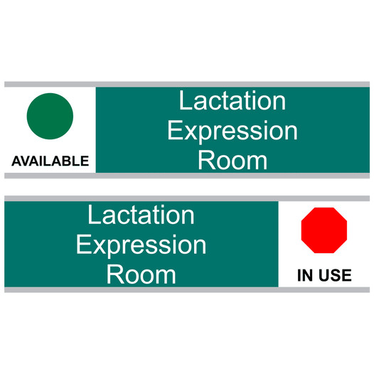 Green LACTATION EXPRESSION ROOM Sliding Engraved Sign EGRE-37162-SLIDE-White_on_Green