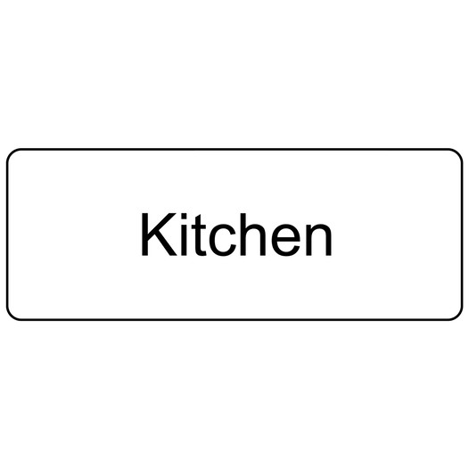 White Engraved Kitchen Sign EGRE-385_Black_on_White