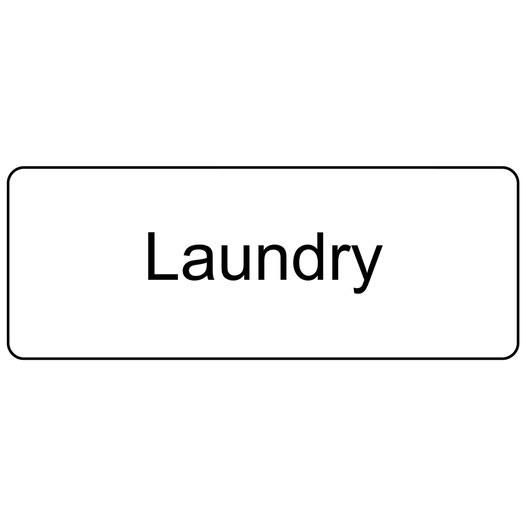 White Engraved Laundry Sign