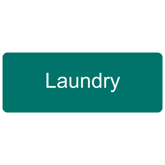 Green Engraved Laundry Sign