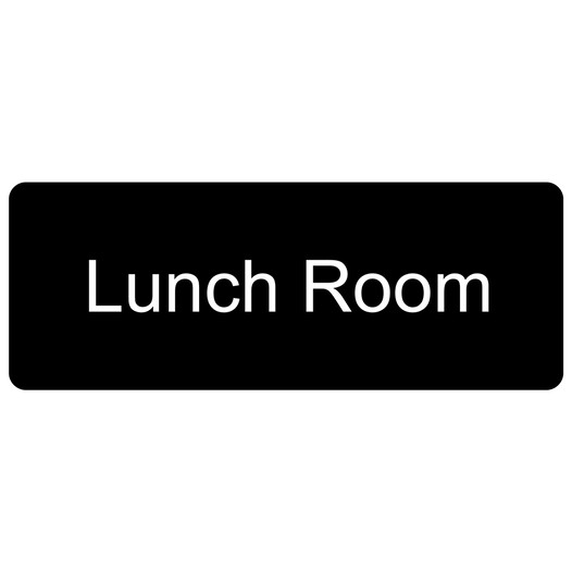 Black Engraved Lunch Room Sign EGRE-410_White_on_Black