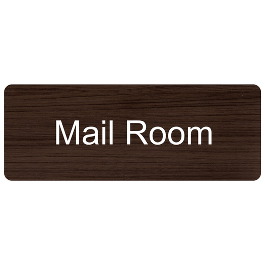 Kona Engraved Mail Room Sign EGRE-415_White_on_Kona