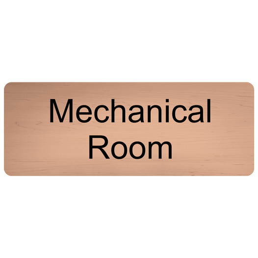 Cashew Engraved Mechanical Room Sign EGRE-426_Black_on_Cashew
