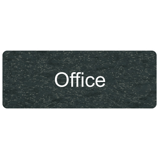 Charcoal Marble Engraved Office Sign EGRE-485_White_on_CharcoalMarble