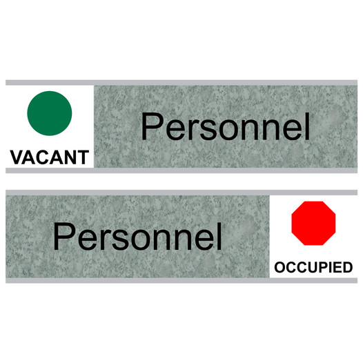 Platinum Marble Personnel (Vacant/Occupied) Sliding Engraved Sign