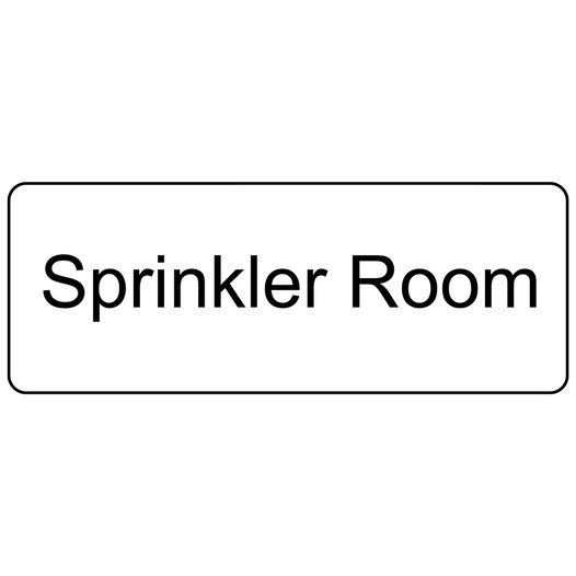 White Engraved Sprinkler Room Sign