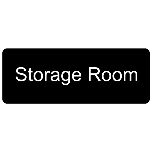 Black Engraved Storage Room Sign EGRE-584_White_on_Black