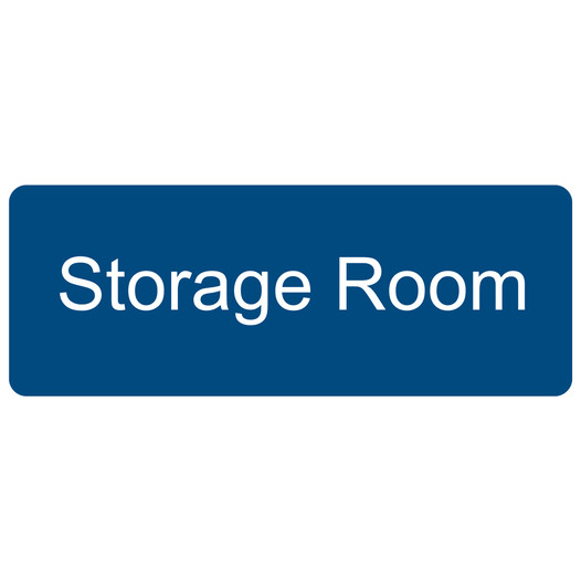 Blue Engraved Storage Room Sign EGRE-584_White_on_Blue