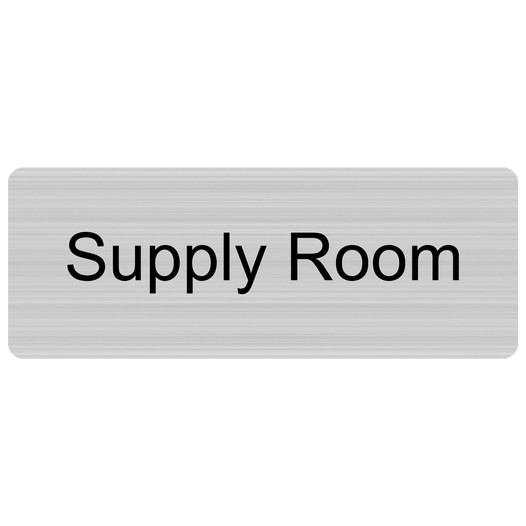 Silver Engraved Supply Room Sign
