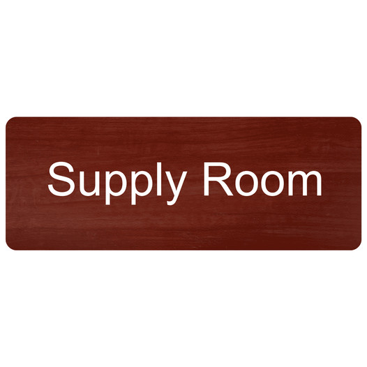 Cinnamon Engraved Supply Room Sign EGRE-586_White_on_Cinnamon