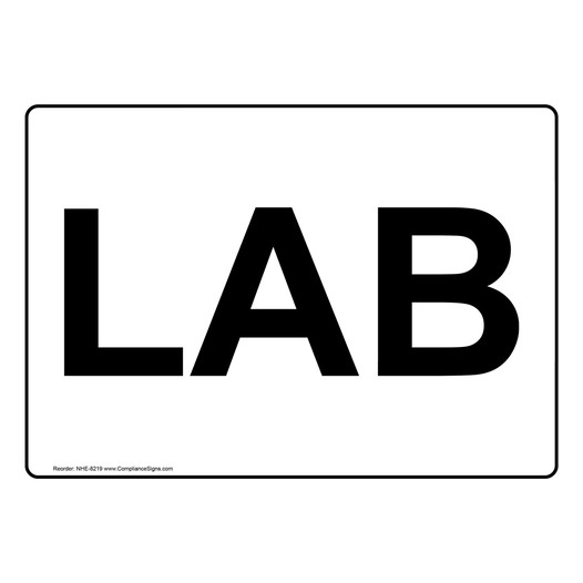 Lab Sign NHE-8219 Wayfinding