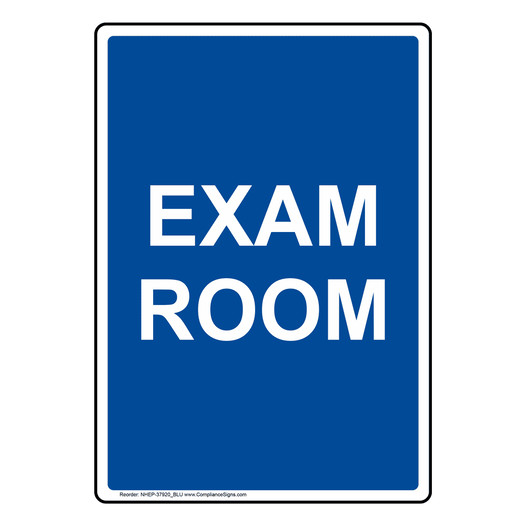 Portrait Exam Room Sign NHEP-37920_BLU