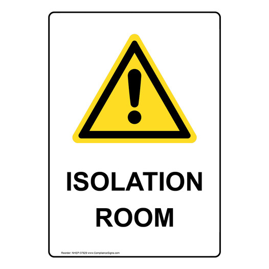 Portrait Isolation Room Sign With Symbol NHEP-37929