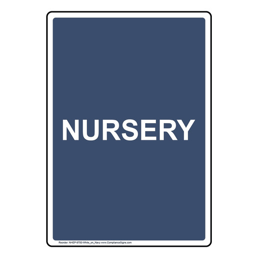 Portrait Navy Nursery Sign NHEP-9700-White_on_Navy