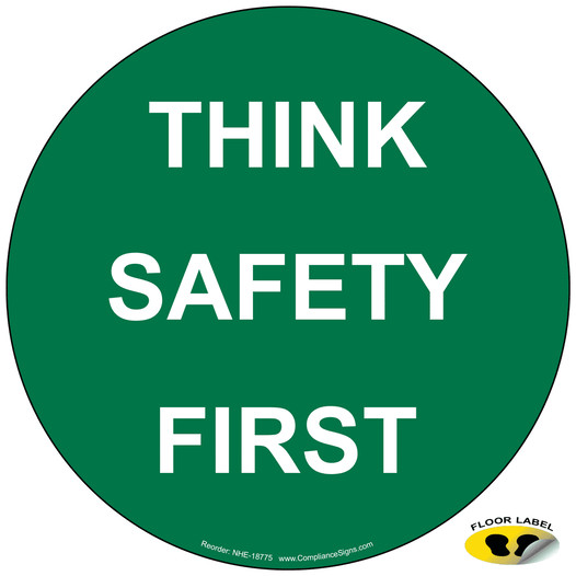 Think Safety First Floor Label NHE-18775
