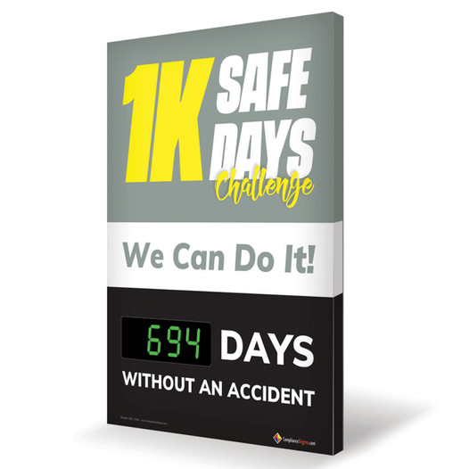 1K Safe Days Challenge We Can Do It! Digital Safety Scoreboard CS262073