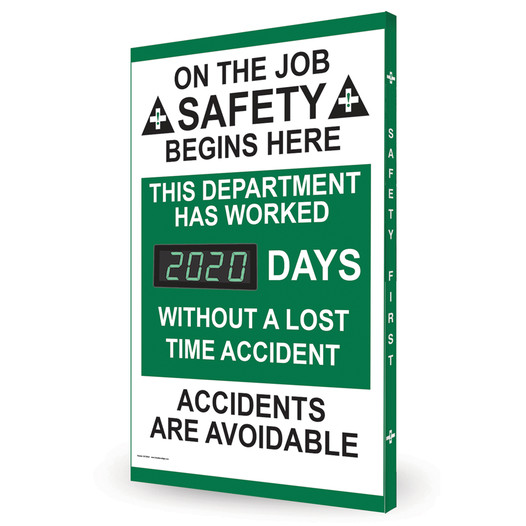 THIS DEPARTMENT HAS WORKED ___ DAYS WITHOUT A LOST TIME ACCIDENT Digital Safety Scoreboard CS729535