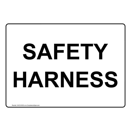 Safety Harness Sign NHE-36106