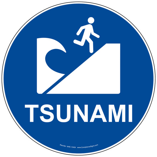 Tsunami Sign NHE-13454 Severe Weather Shelter