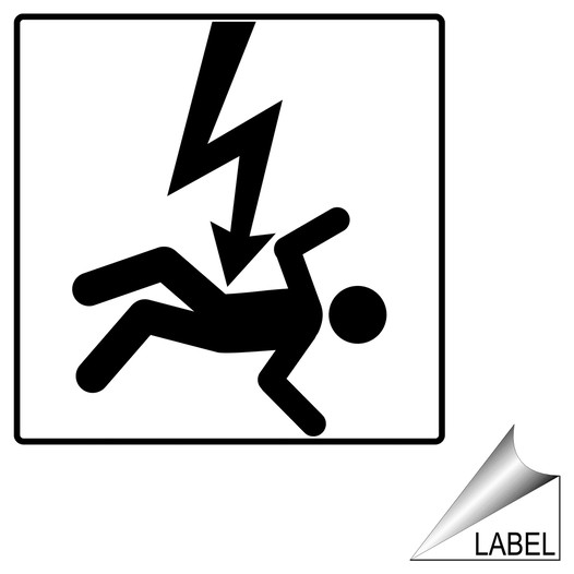 Electrocution Hazard Symbol Label LABEL-SYM-17-a-R Shock Hazard