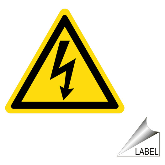 Electrical Hazard Symbol Label LABEL-TRIANGLE-17 Shock Hazard
