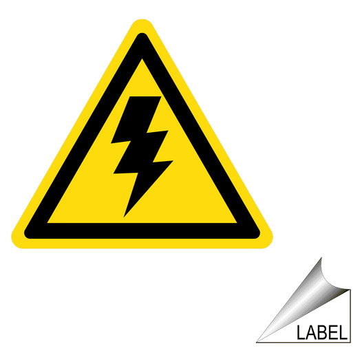 Electrocution Hazard Symbol Label for Electrical LABEL_TRIANGLE_17_d