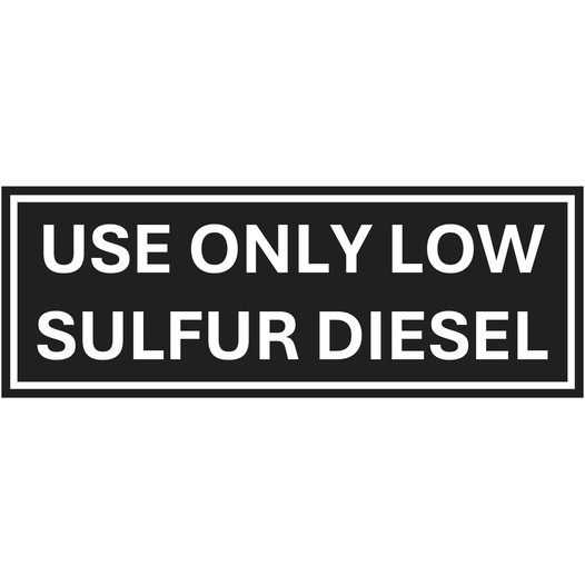 Sierra USE ONLY LOW SULFUR DIESEL Label