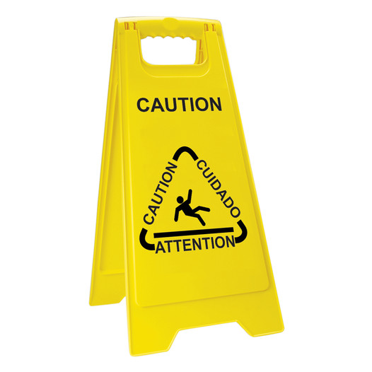 Caution - Cuidado Slippery Floor Folding Safety Sign CONE-13942