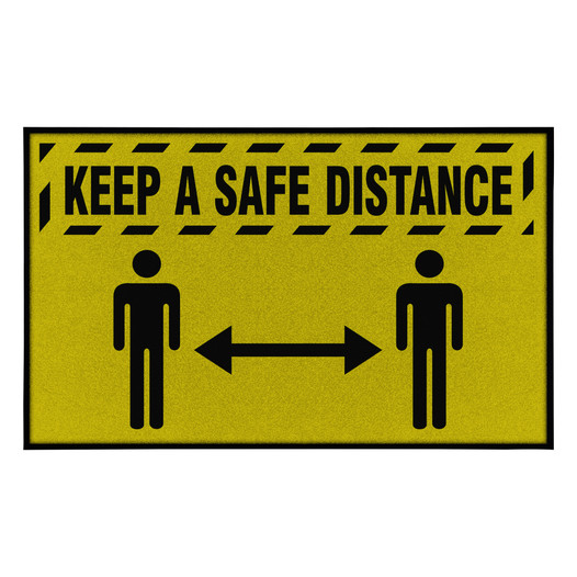 Keep A Safe Distance Nylon Floor Mat CS959789