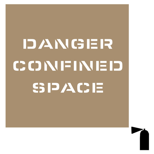 Danger Confined Space Stencil NHE-19041 Industrial Notices