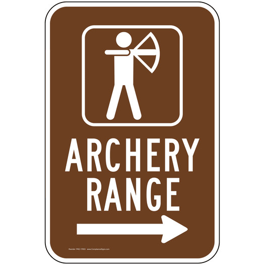 Archery Range Right Arrow Sign PKE-17653