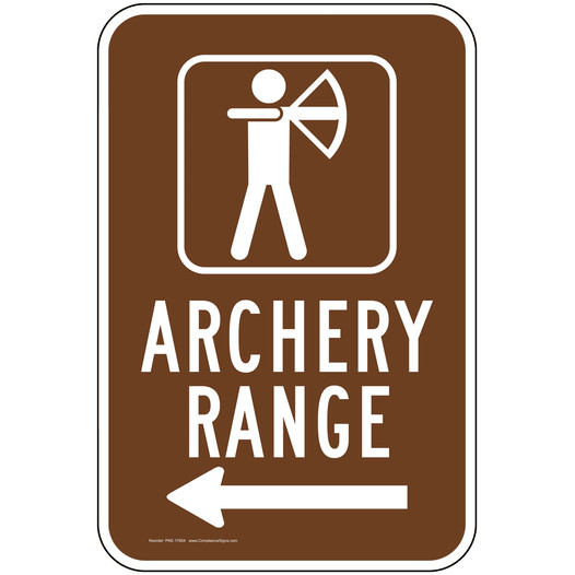 Archery Range Left Arrow Sign for Recreation PKE-17654