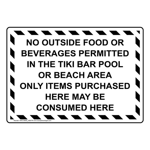 No Outside Food Or Beverages Permitted Sign NHE-34640_WBSTR