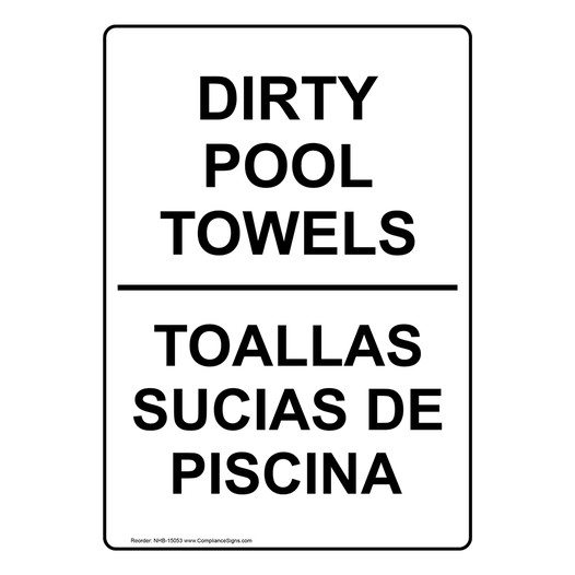 Dirty Pool Towels Bilingual Sign NHB-15053