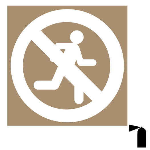 No Running Symbol Stencil NHE-15408 Swimming Pool / Spa