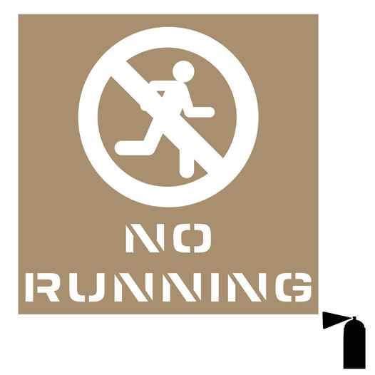 No Running Stencil for Facilities NHE-15409